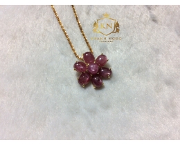 Mặt Dây Chuyền Vàng Đá Ruby Sao