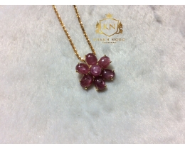 Mặt Dây Chuyền Vàng Đá Ruby Sao