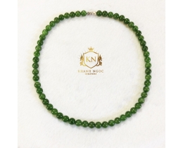 Chuỗi cổ hạt đá Ngọc Bích(Nephrite) 8 ly